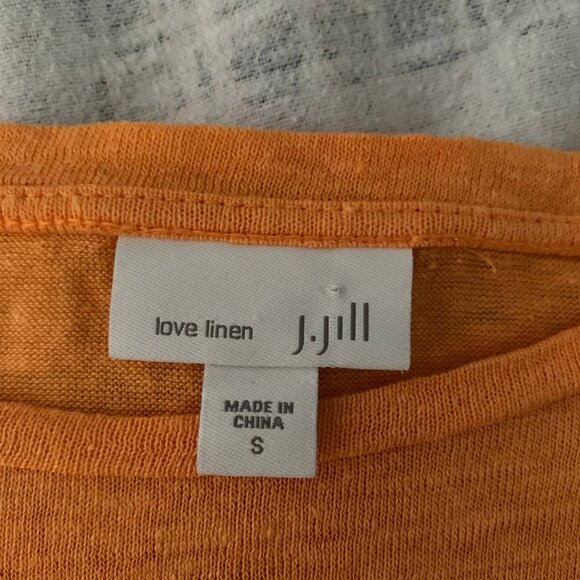 J. Jill 100% Linen Apricot Tee – Relaxed Fit - Picture 9 of 13